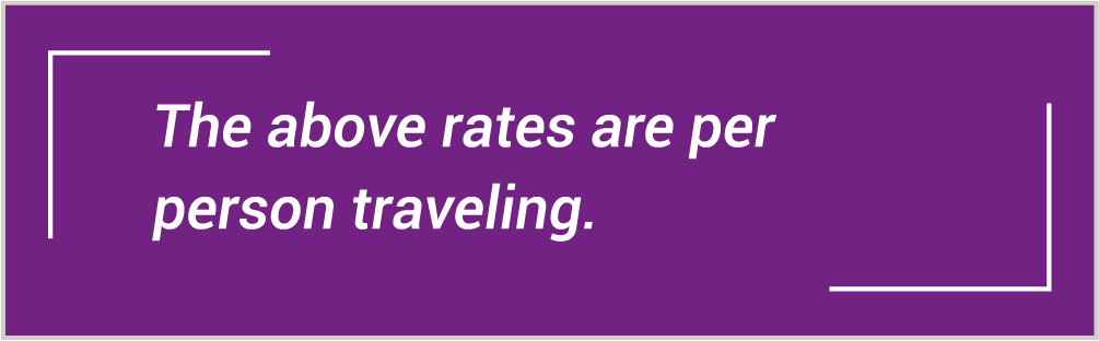 Per person traveling Per person traveling